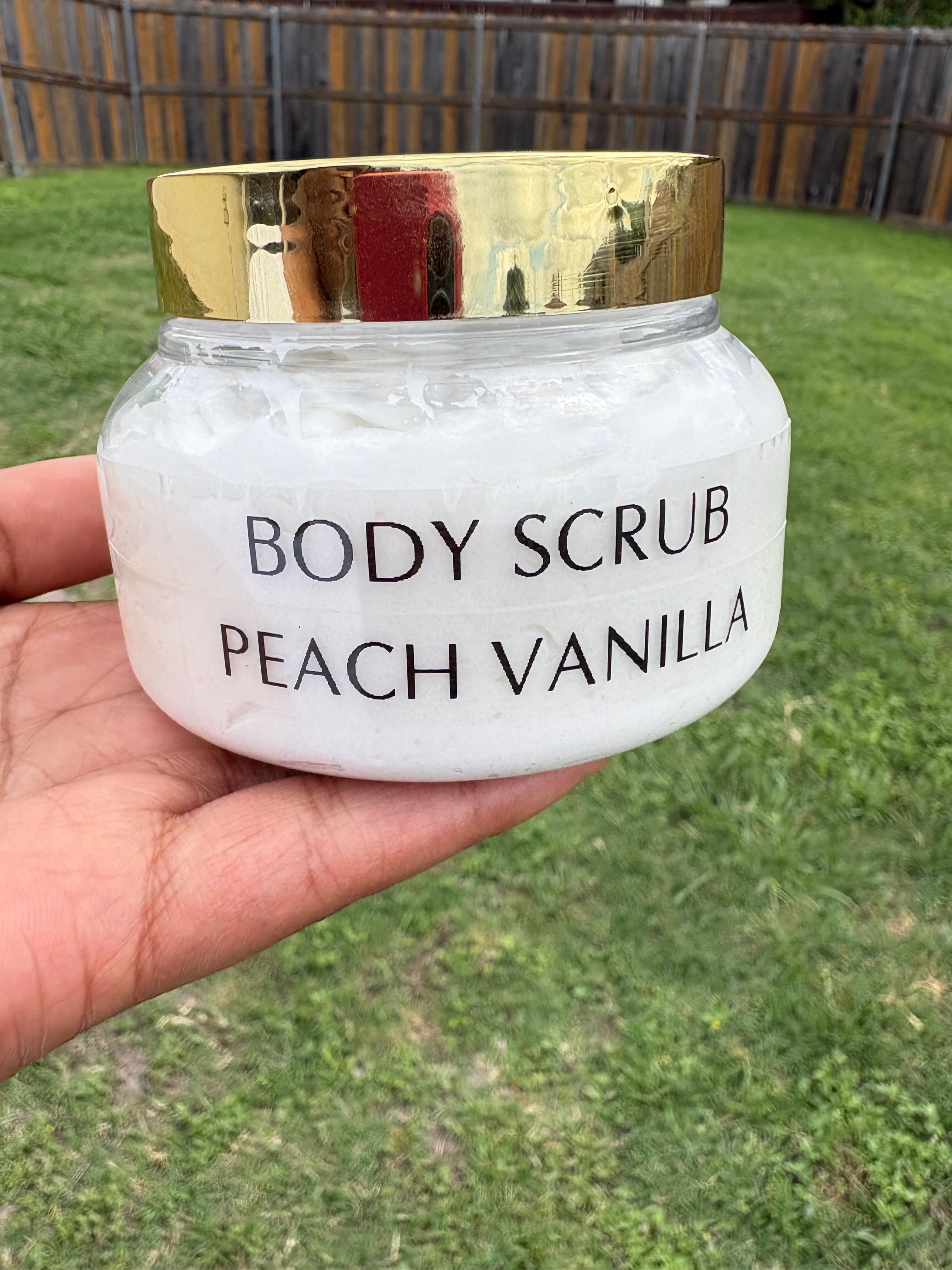 Peach Vanilla Body Scrub 8 oz